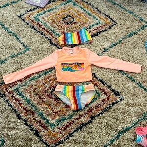 Bikini swimsuit with rash guard